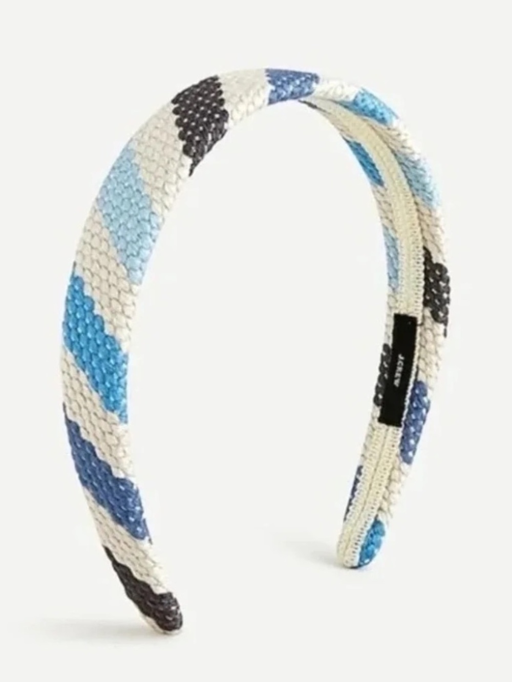 NWT J. Crew  Blue Striped Textured  Headband